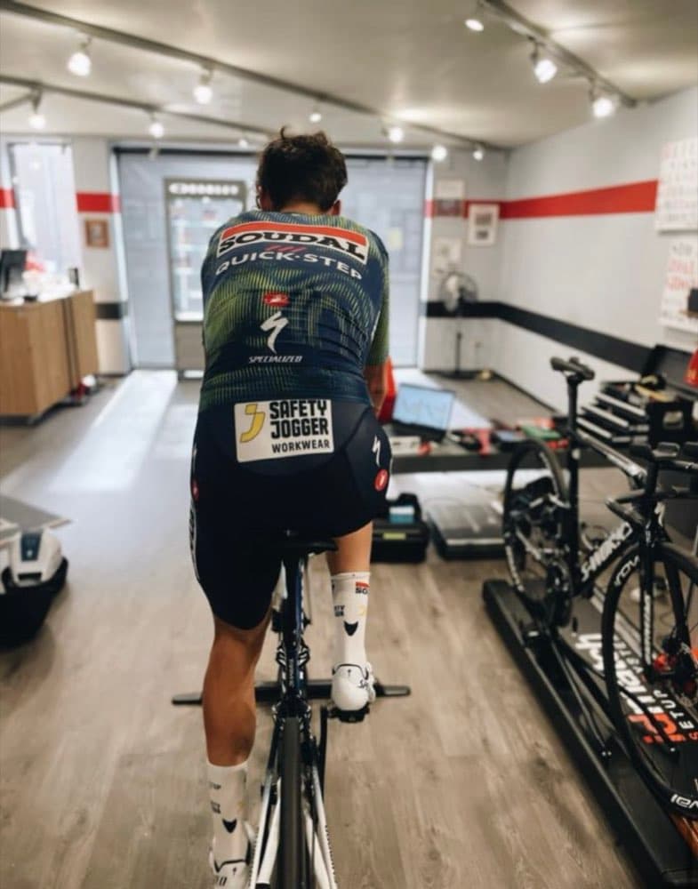 Profrenner tijdens een bikefit